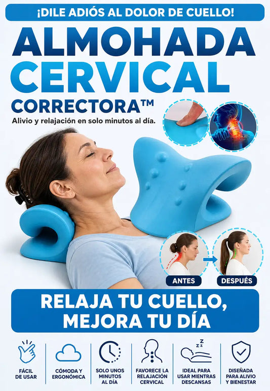 ALMOHADA CERVICAL CORRECTORA™ - LIBERA LA TENSIÓN ACUMULADA Y RELAJA TU CUELLO EN MINUTOS