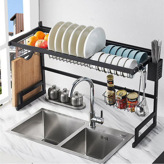 ORGANIZADOR Y ESCURRIDOR DE PLATOS – ¡CONVIERTE TU FREGADERO EN ORDEN TOTAL!