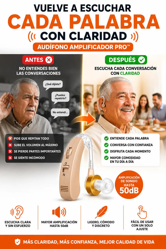 AUDÍFONO AMPLIFICADOR PRO™ | ESCUCHA CADA PALABRA CON CLARIDAD