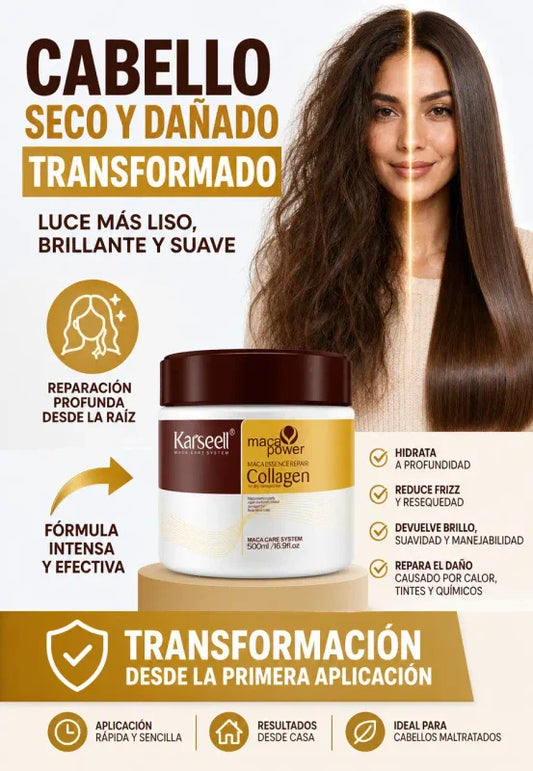 MASCARILLA CAPILAR KARSEELL™ – DE CABELLO MALTRATADO A LISO Y BRILLANTE