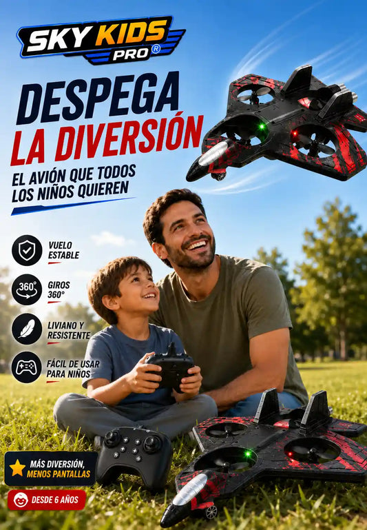 SKY KIDS PRO® AVIÓN CONTROL REMOTO - ¡EL SUEÑO DE TODO NIÑO!