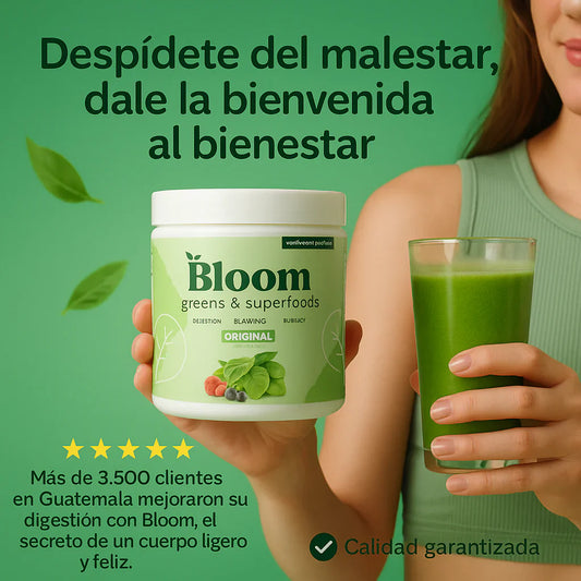 BLOOM NUTRITION GREENS & SUPERFOODS 152GR - ADIÓS HINCHAZÓN, HOLA CUERPO LIVIANO