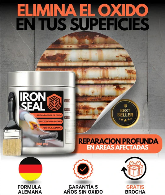 IRON SEAL™ - PINTURA RESTAURADORA DE ÓXIDO + BROCHA GRATIS