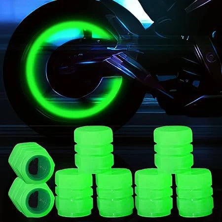 TAPONES LED VERDE NEÓN PARA VÁLVULAS – PACK X4