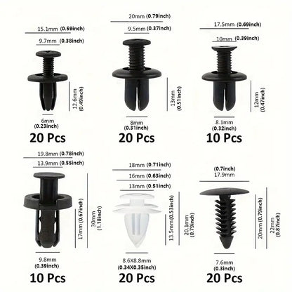 KIT DE CLIPS REMACHES PARA CARRO X100 PIEZAS