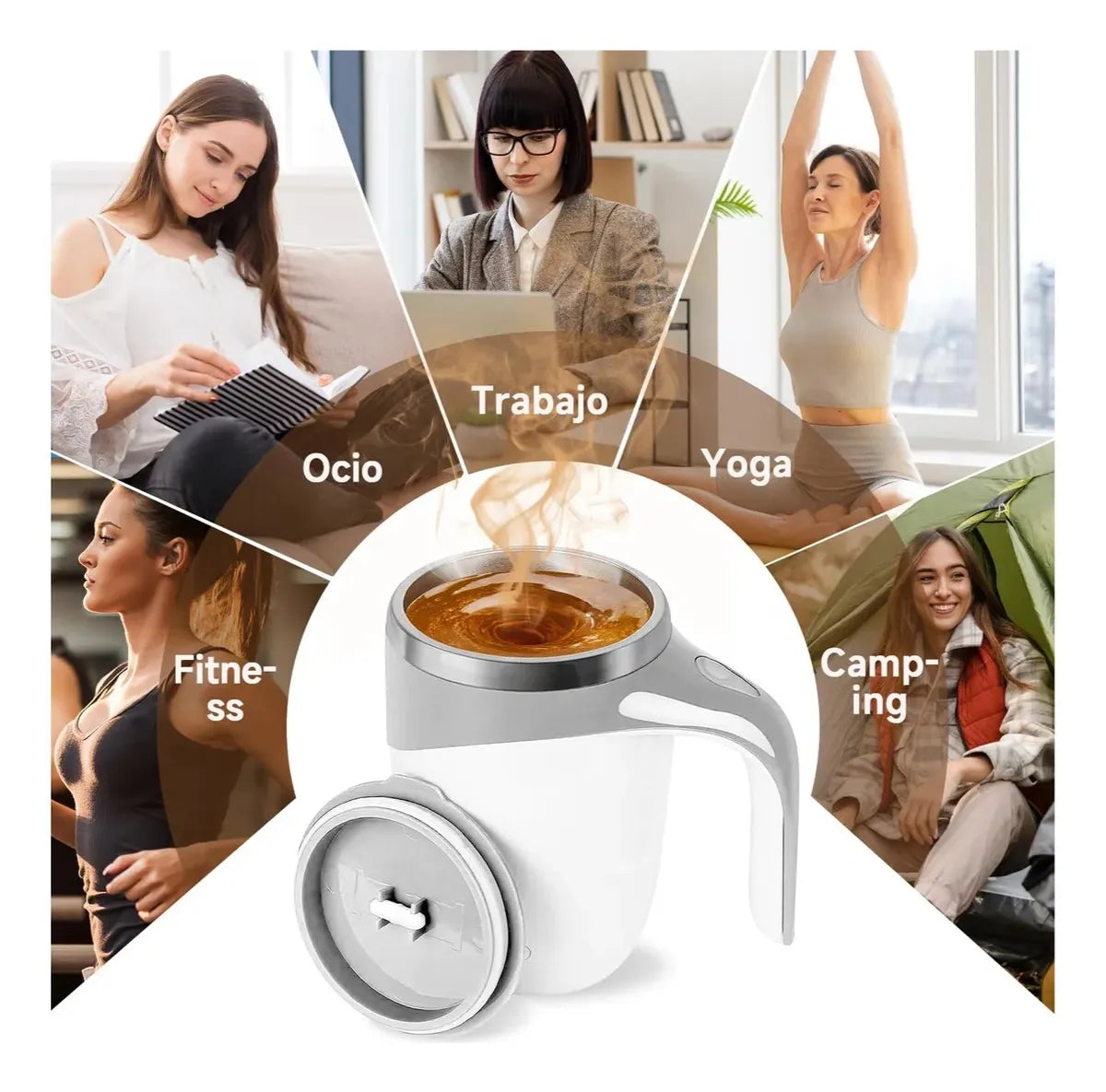 TAZA MEZCLADORA AUTOMÁTICA – MEZCLA TODO SIN MOVER UN DEDO