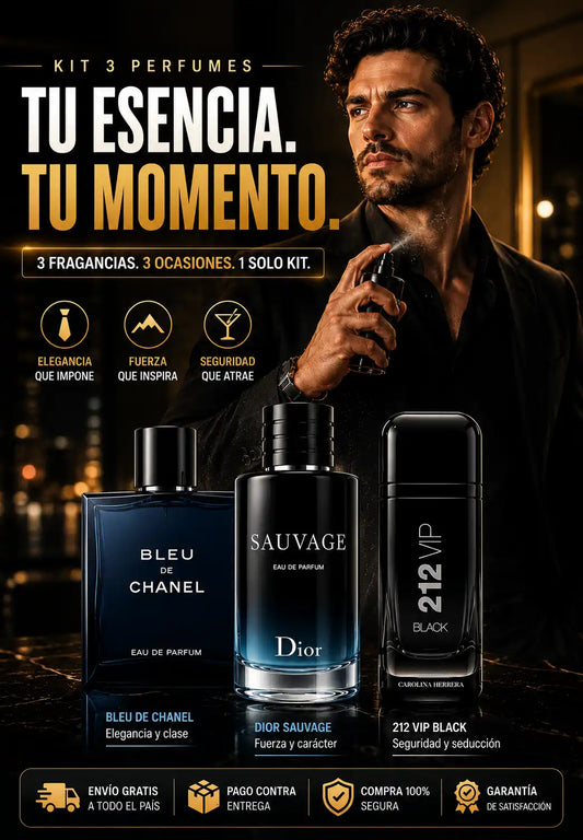 PACK 3 PERFUMES PREMIUM™ - TRES FRAGANCIAS ICÓNICAS EN UN SOLO KIT