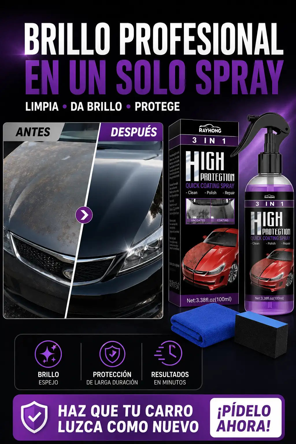 SPRAY CERÁMICO RESTAURADOR DE BRILLO, RAYONES Y ÓXIDO™